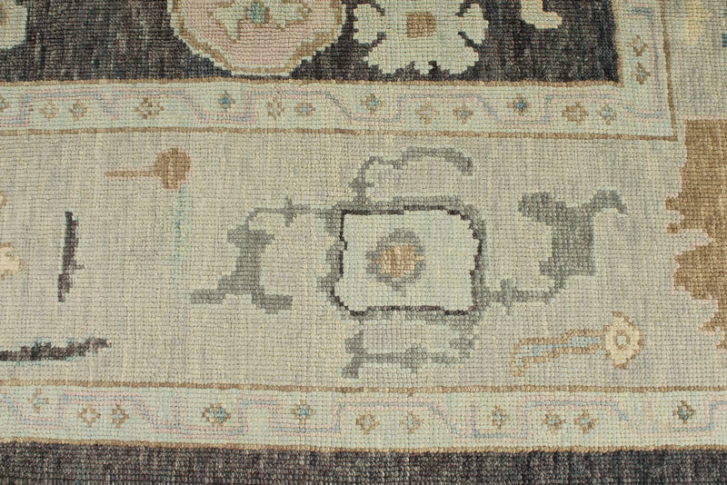 8x10 Gray Turkish Oushak Rug