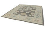 8x10 Gray Turkish Oushak Rug