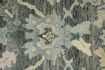9x10 Gray and Blue Turkish Oushak Rug