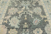 9x10 Gray and Blue Turkish Oushak Rug