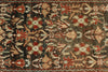 4x12 Brown and Light Blue Persian Tribal Runner