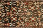 4x12 Brown and Light Blue Persian Tribal Runner