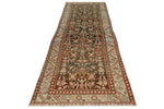 4x12 Brown and Light Blue Persian Tribal Runner