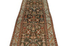 4x12 Brown and Light Blue Persian Tribal Runner