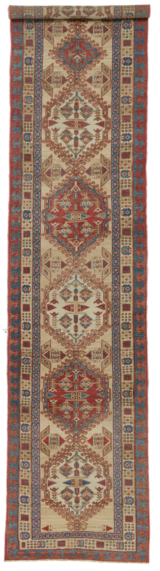 3x15 Ivory and Red Persian Runner