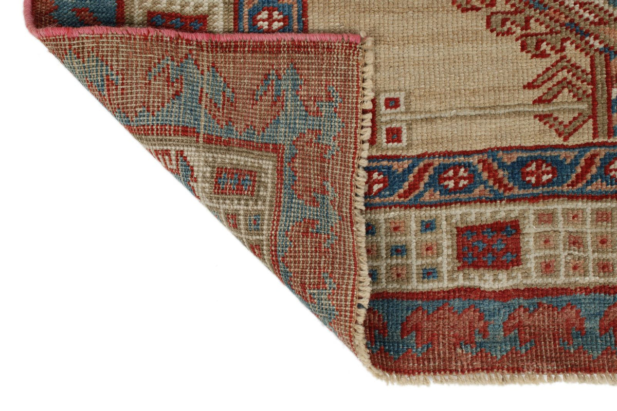 3x15 Ivory and Red Persian Runner