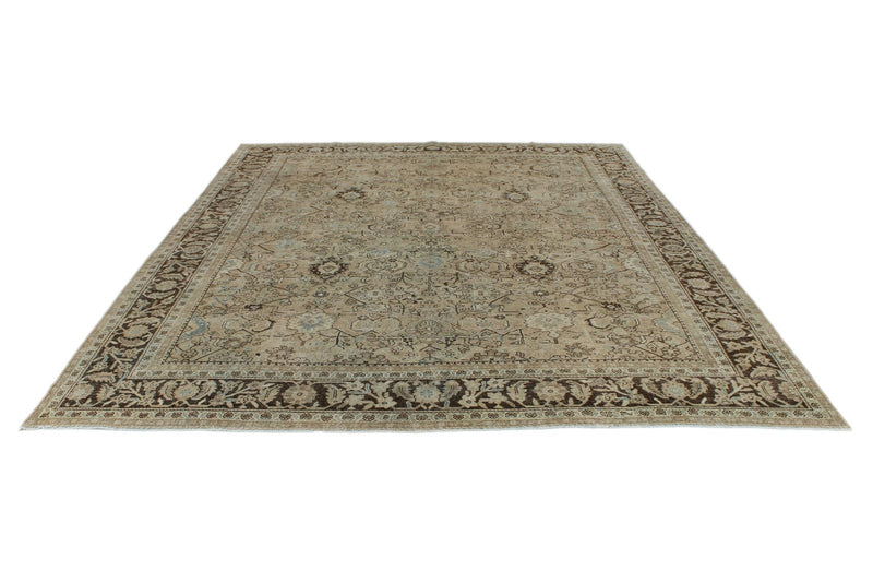 9x12 Camel and Brown Turkish Oushak Rug