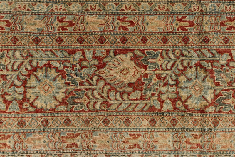 11x18 Light Gray and Red  Persian Rug