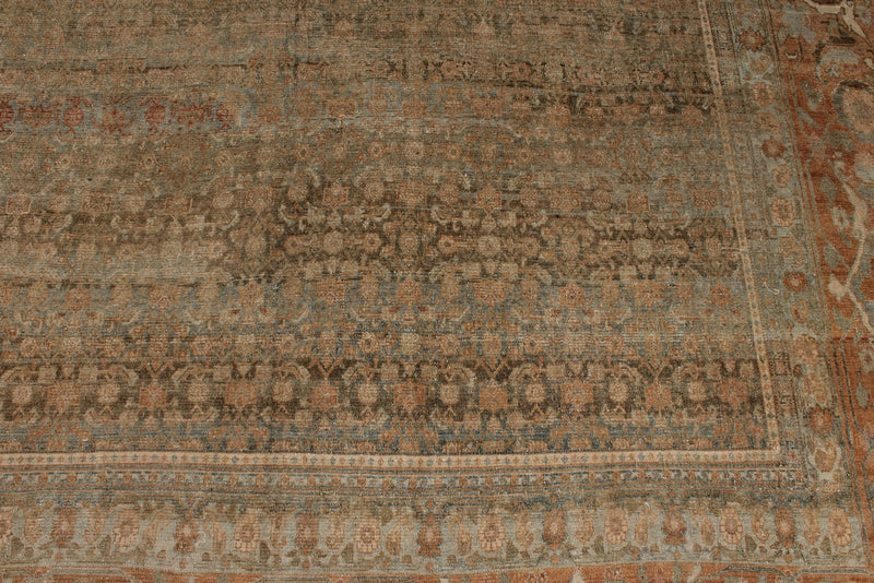 Light Brown and Rust Anatolian Turkish Tribal Rug