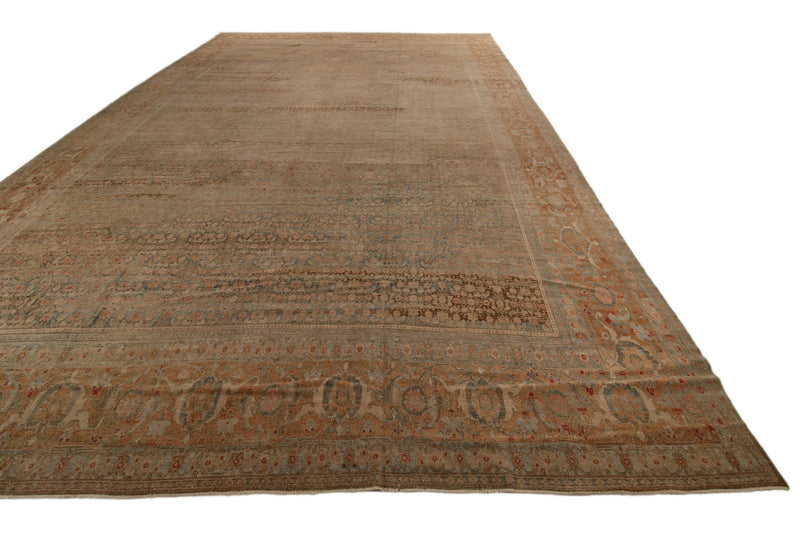 Light Brown and Rust Anatolian Turkish Tribal Rug