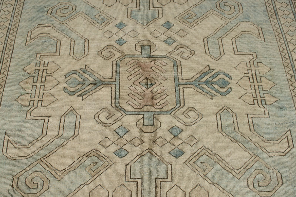 8x12 Blue and Pink Turkish Milas Rug