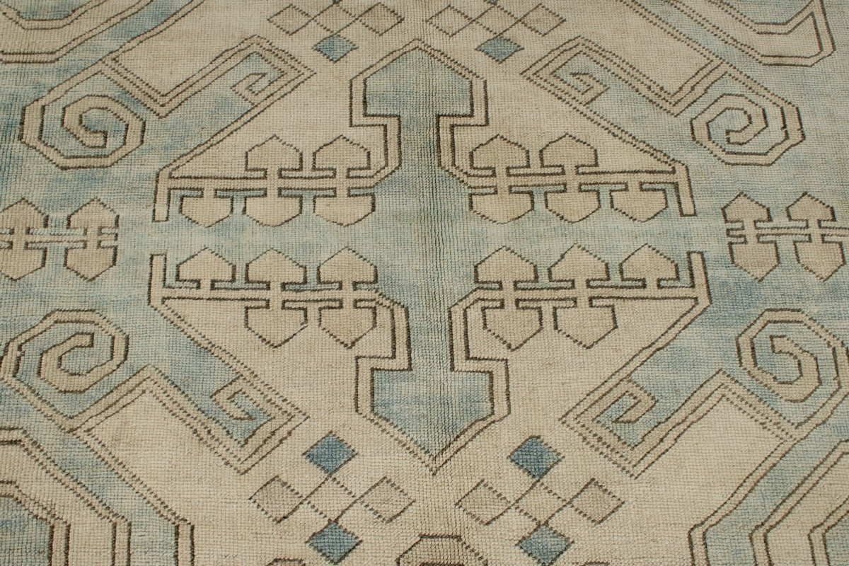 8x12 Blue and Pink Turkish Milas Rug