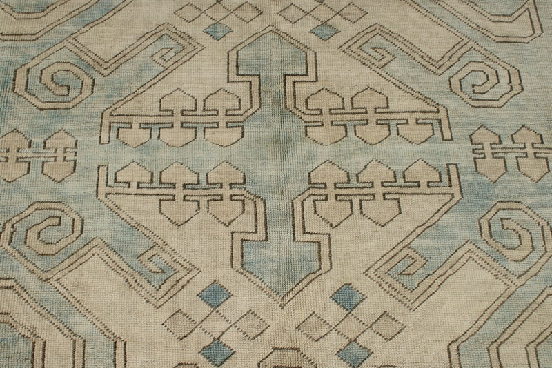 8x12 Blue and Pink Turkish Milas Rug