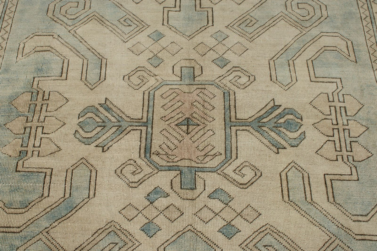 8x12 Blue and Pink Turkish Milas Rug