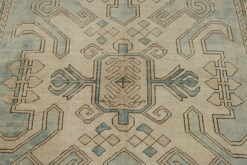 8x12 Blue and Pink Turkish Milas Rug