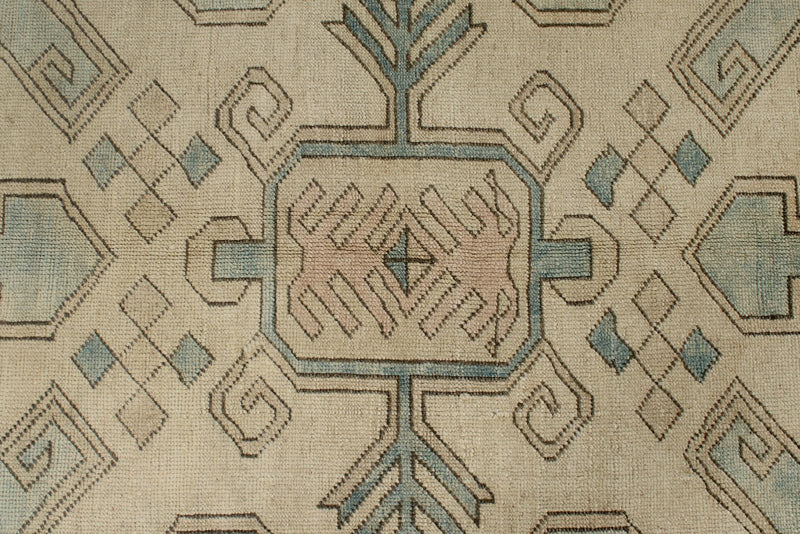 8x12 Blue and Pink Turkish Milas Rug