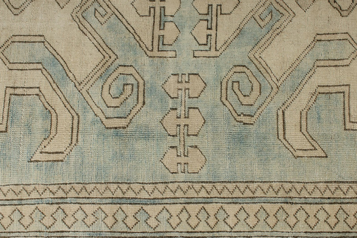 8x12 Blue and Pink Turkish Milas Rug