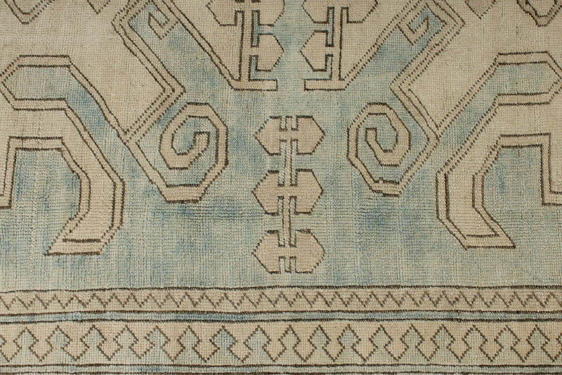 8x12 Blue and Pink Turkish Milas Rug