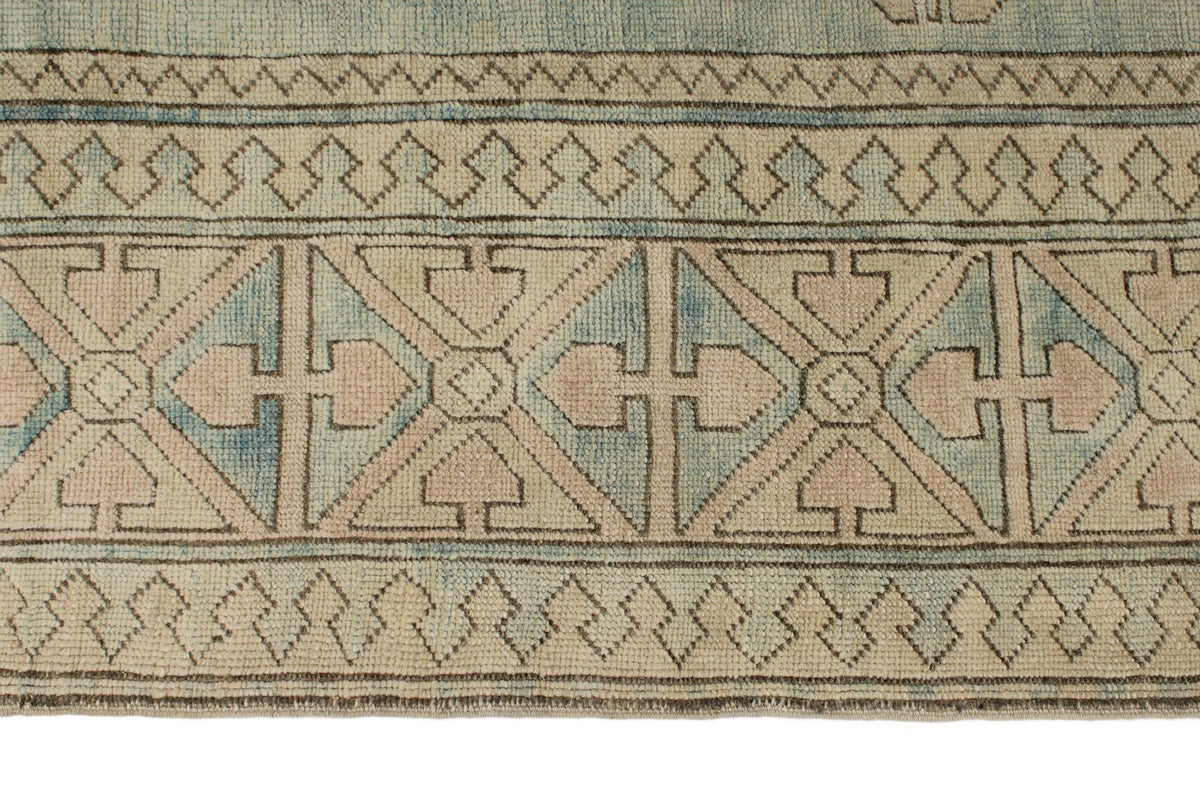 8x12 Blue and Pink Turkish Milas Rug