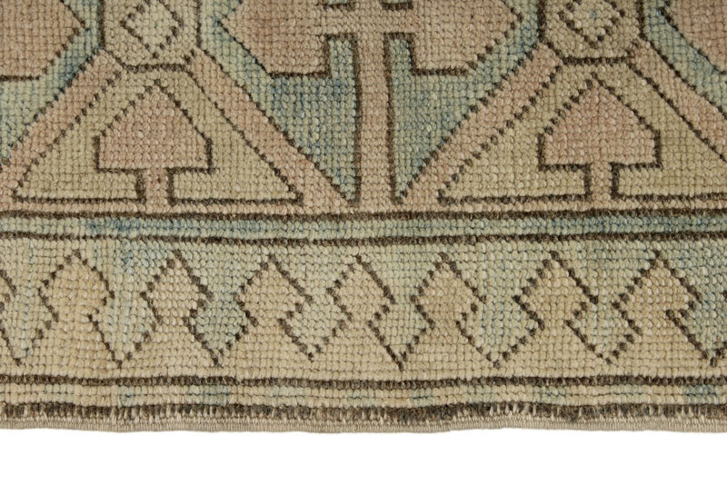 8x12 Blue and Pink Turkish Milas Rug