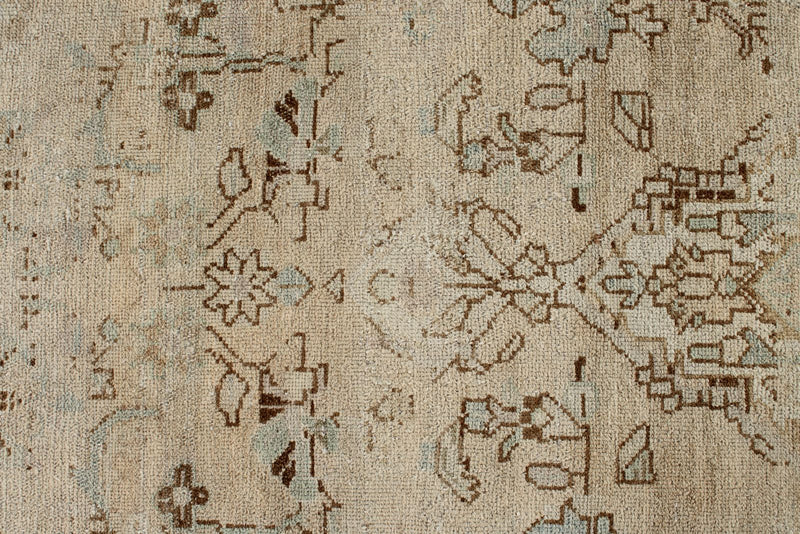 3x10 Ivory and Brown Persian Runner