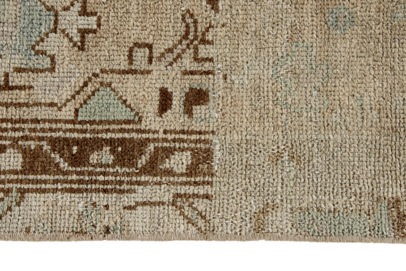 3x10 Ivory and Brown Persian Runner