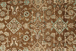 3x10 Light Brown and Brown Turkish Oushak Runner