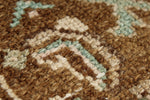 3x10 Light Brown and Brown Turkish Oushak Runner