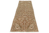 3x10 Light Brown and Brown Turkish Oushak Runner