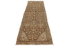 3x10 Light Brown and Brown Turkish Oushak Runner