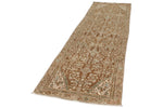 3x10 Light Brown and Brown Turkish Oushak Runner