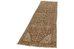 3x10 Light Brown and Brown Turkish Oushak Runner