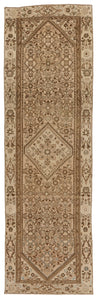 3x10 Brown and Light Brown Persian Runner