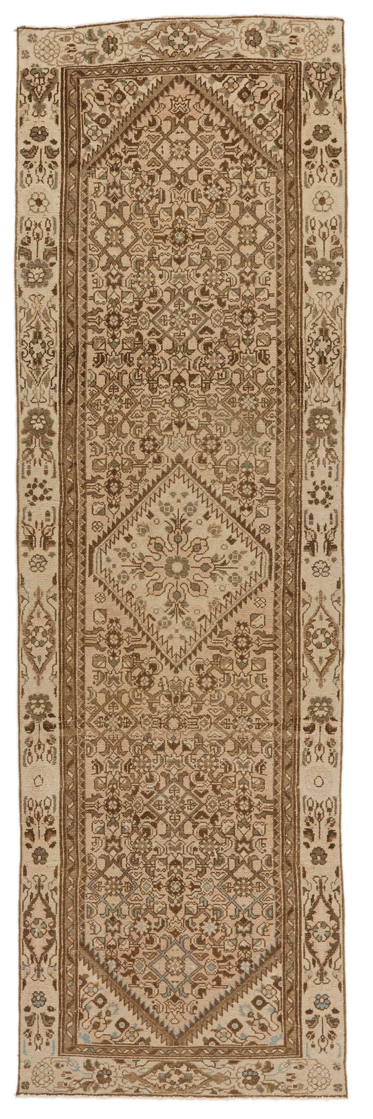 3x10 Brown and Light Brown Persian Runner