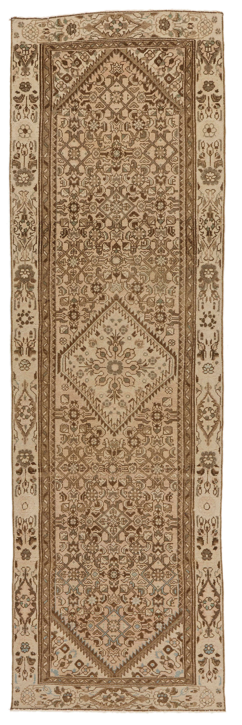 3x10 Brown and Light Brown Persian Runner