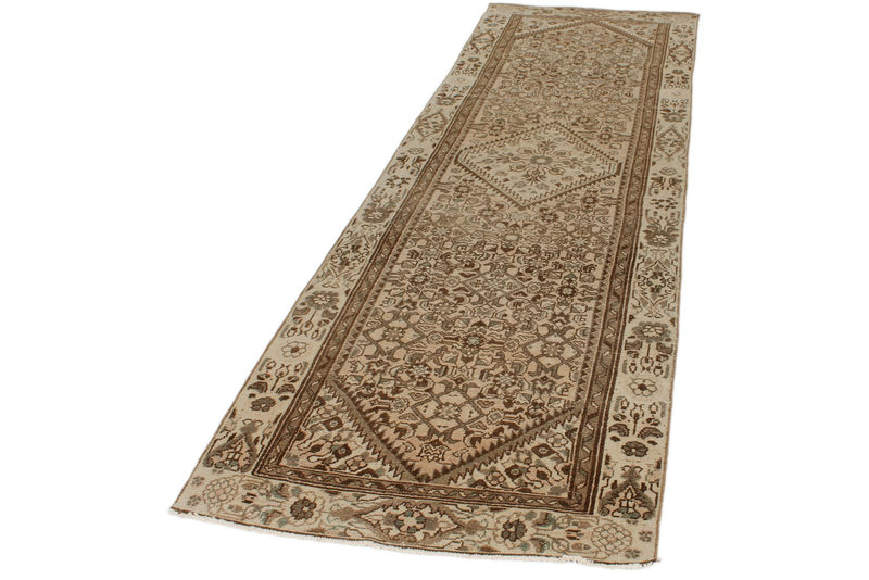 3x10 Brown and Light Brown Persian Runner