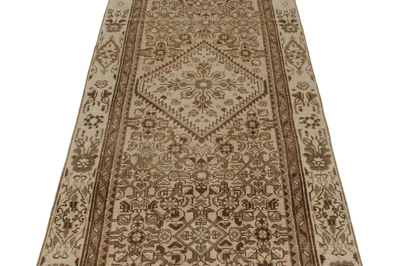 3x10 Brown and Light Brown Persian Runner