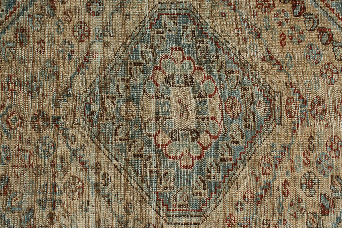 4x6 Beige and Light Blue Persian Rug