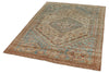 4x6 Beige and Light Blue Persian Rug