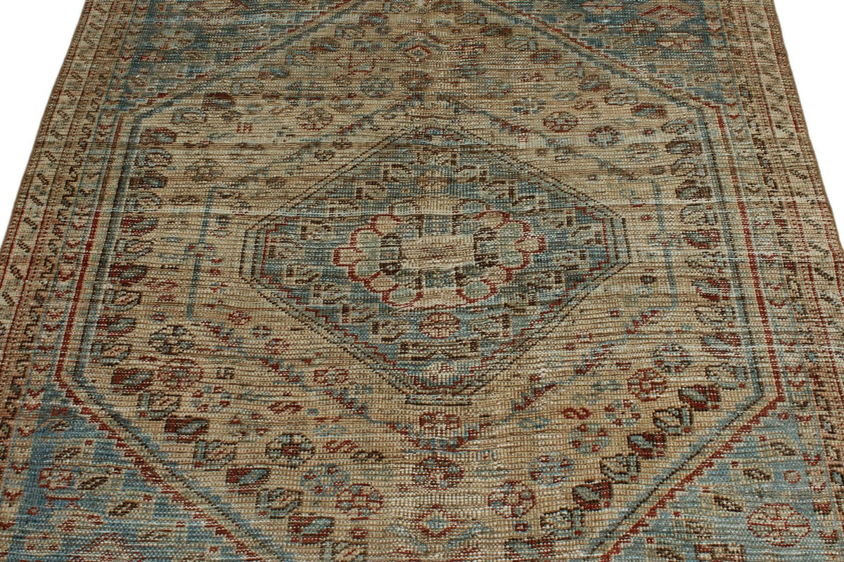 4x6 Beige and Light Blue Persian Rug