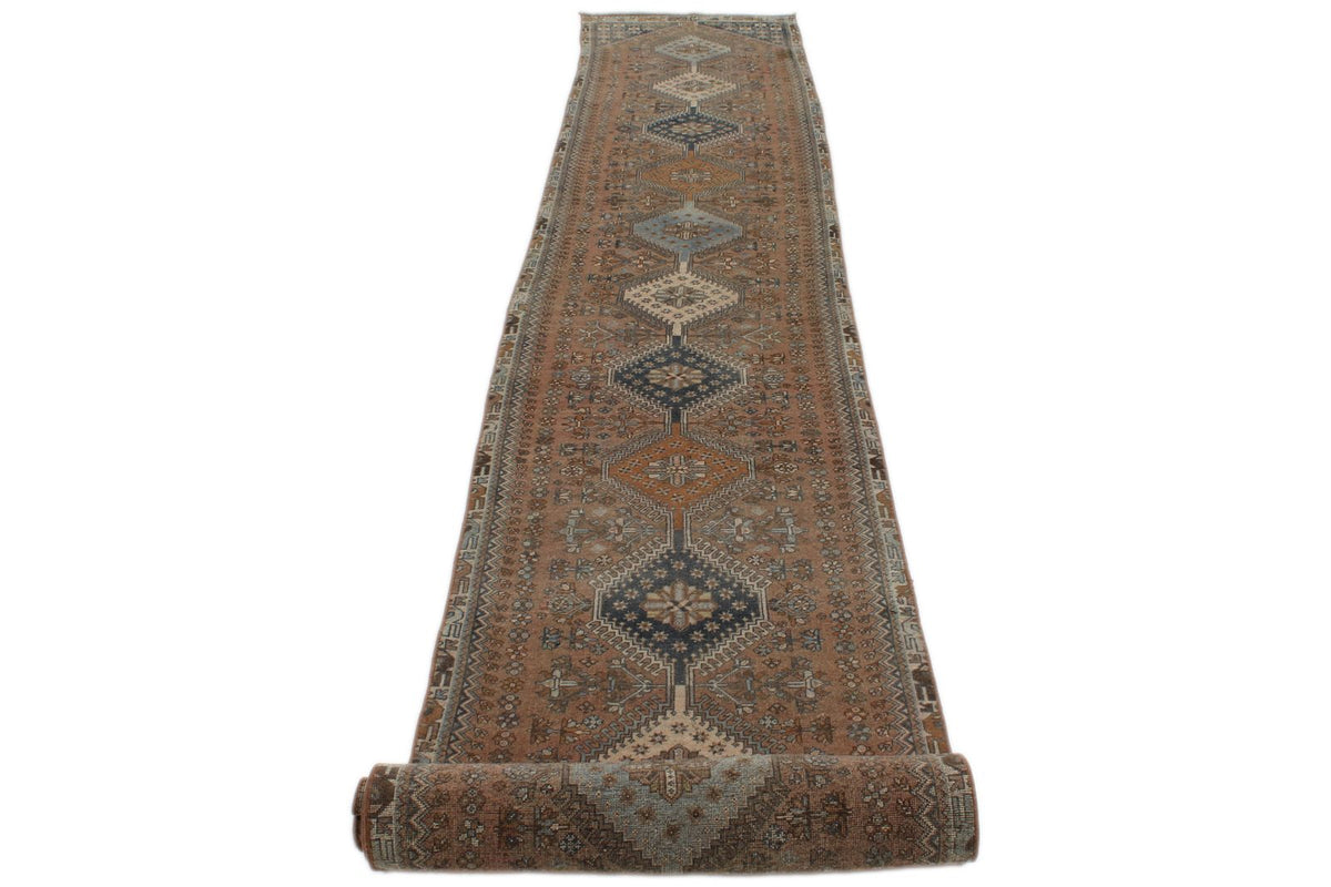 2x23 Brown and Multicolor Persian Traditional Runner