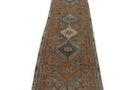 2x23 Brown and Multicolor Persian Traditional Runner