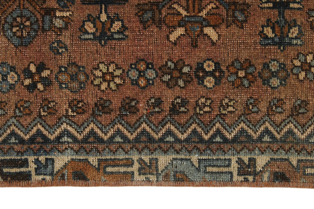 2x23 Brown and Multicolor Persian Traditional Runner