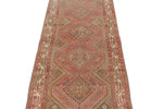 3x10 Pink and Rust Turkish Persian Runner