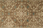 3x10 Light Brown and Brown Turkish Oushak Runner