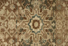 3x10 Light Brown and Brown Turkish Oushak Runner