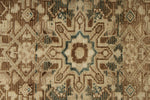 3x10 Light Brown and Brown Turkish Oushak Runner