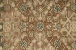 3x10 Light Brown and Brown Turkish Oushak Runner