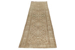 3x10 Light Brown and Brown Turkish Oushak Runner