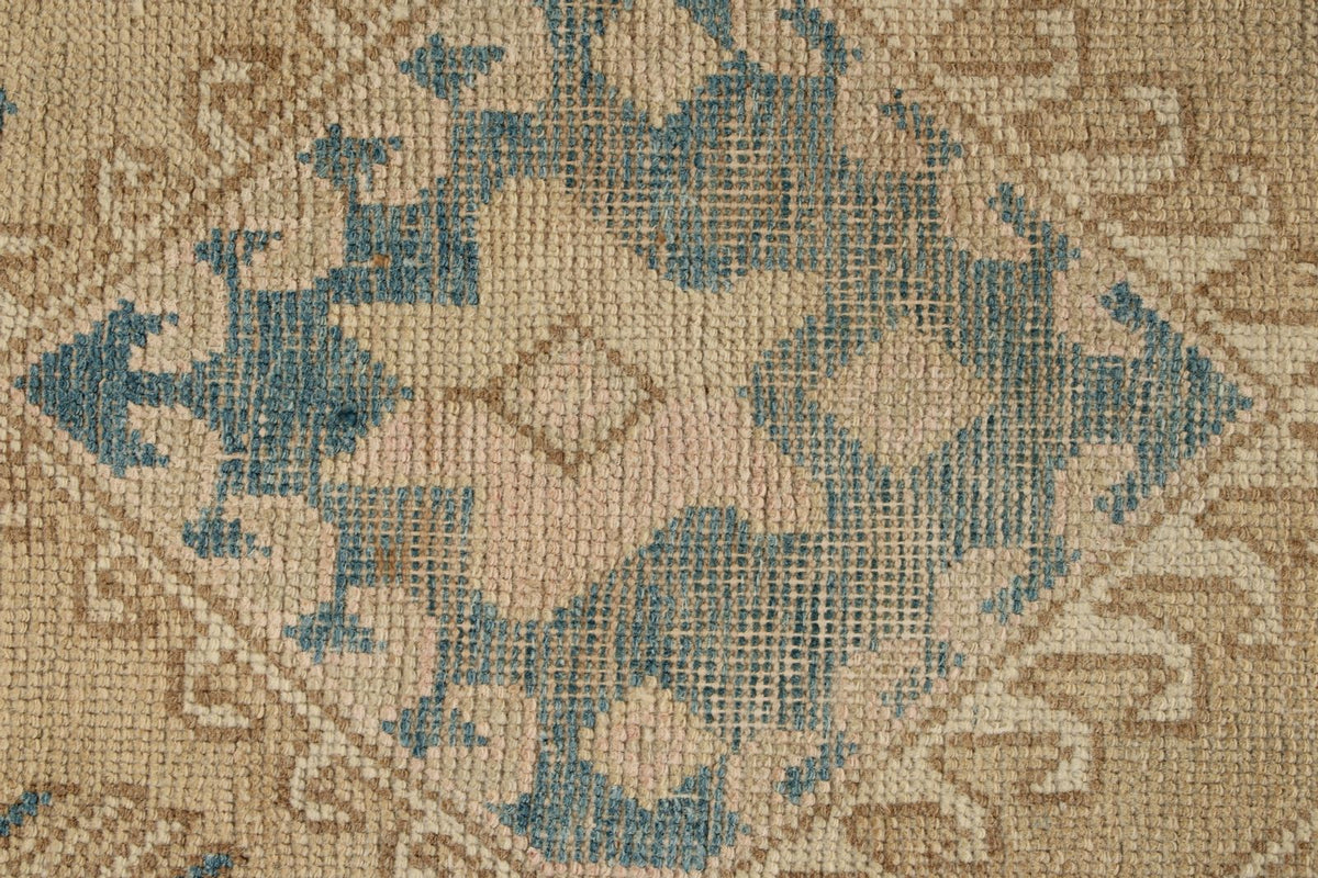 3x13 Beige and Light Brown Turkish Persian Runner